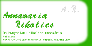 annamaria nikolics business card