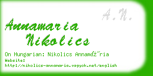 annamaria nikolics business card